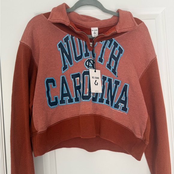 Re/Done Tops - Re/Done North Carolina Quarter-Zip Sweatshirt